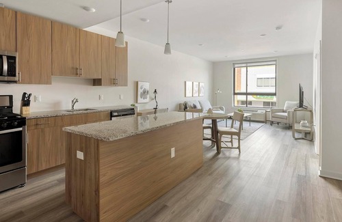 Carteret Apartment | Landing | Stylish 1BD, Rooftop Lounge, Gym