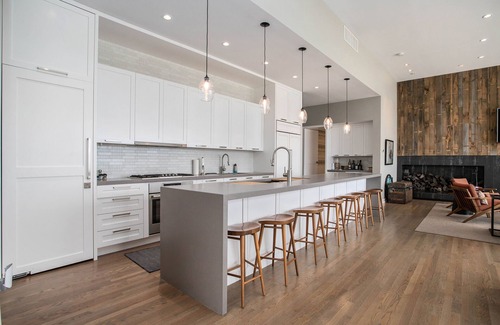 New Buffalo House | Large, dog-friendly lakefront home with private pool & hot tub, central AC & W/D