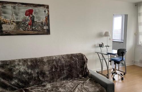 Reims Apartment | Le Mun,3 étoiles-T2-60m2-balcon-parking-wifi-linge-produits-face à la gerdarmerie-vue cathedrale