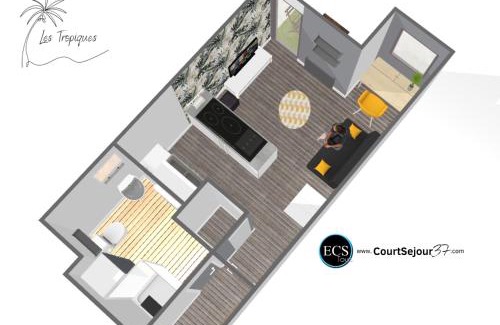 Joue-les-Tours Apartment | 'Les Tropiques' - Parking privé - Balcon - Tout confort