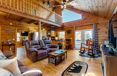 Whittier House | Lofted cabin in the trees with private pool table, washer/dryer, & full kitchen