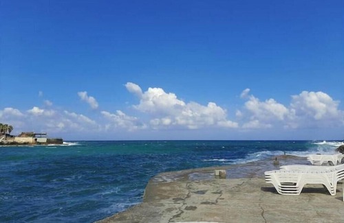 Tabarja Condo | Lovely beachfront studio with pool-24h electricity