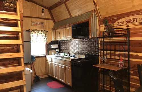 Hughes County Cabin | Lovely secluded rustic cabin within waking distance of Rocky Top Winery .
