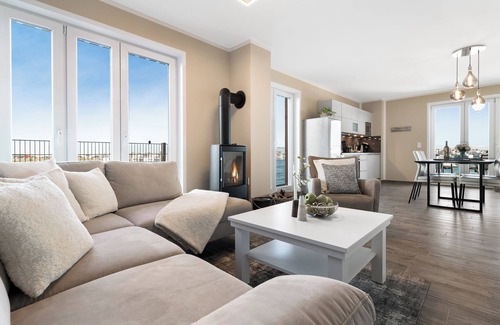 Olpenitz Apartment | Low-barrier Baltic Sea vacation apartment "Zweite Heimat" with water view and sauna