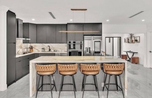Hollywood Hills House | Lux Modern Villa w/Pool, Gym, Game Room, and Mini Golf, Near Beach and Casino