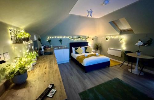 Bournemouth City Centre Apartment | Luxe Chic Retreat - Tropical Vibes & Skylight Serenity - WiFi - Large Smart TV - Minutes Walk to Town and Beach - Sleeps 3