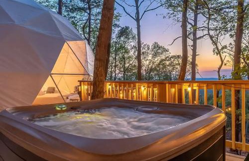 Capon Bridge House | Luxe Dome w Hot Tub King Bed Full Bath & FirePit