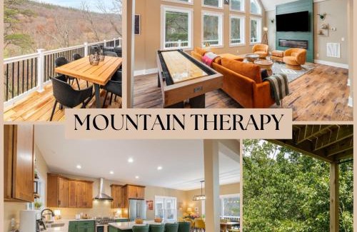 Massanutten House | Luxe Lodge Designer Decorated Hot Tub Slope Views
