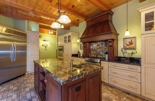 Burnsville House | Luxe Riverfront Escape with Panoramic Mountain Views + Pickleball Court