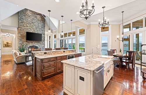 Sharps Chapel House | Luxurious lakefront home w/dock, internet, fire pit and amazing views