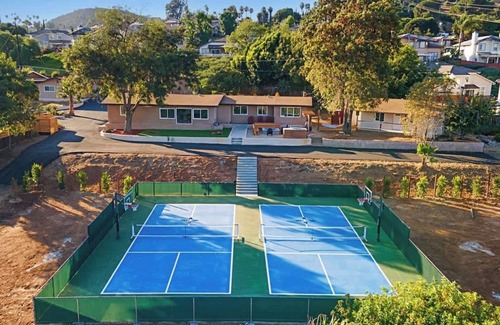 East Grove House | Luxury 2 Unit Home: Private Pool, Hot Tub & Games!