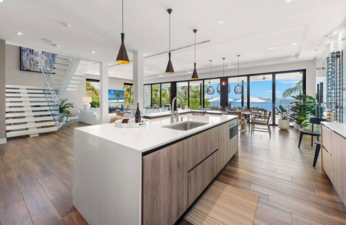 North Bay Village Villa | Luxury Bayfront Villa with Pool: New Construction
