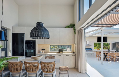 Geropotamos Villa | Luxury Estate with Sea Views, Fire Pit & near beach