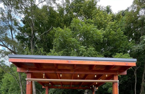 Cosby RV Rental | Luxury Glamping #4-Parkside-Bathhouse-Pergola-WiFi