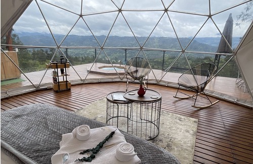 Gacheta House | Luxury Glamping Dome With Jacuzzi & Mountain View