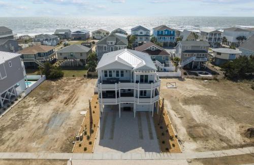 Ocean Isle Beach House | Luxury New Build Steps to Beach w Elevator Pool