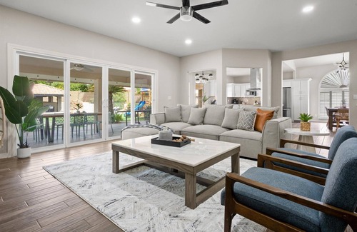 Arabian Crest House | Luxury Pet Friendly Home: Sport Court, Pool & Hot Tub, Putting Green, Fire Pit