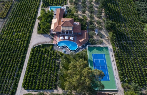 Agia Marina Villa | Luxury Villa with Private Pool, Tennis Court & Vineyard | Aneli Villa Anastasia
