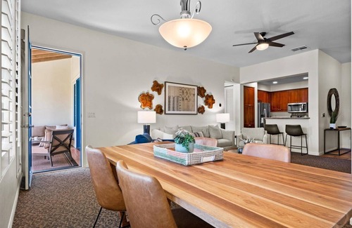 La Quinta Villa | LV105 Upstairs One Bedroom with a Private Balcony Overlooking the Lap Pool/BBQ