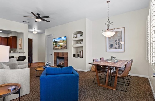 La Quinta Villa | LV105 Upstairs One Bedroom with a Private Balcony Overlooking the Lap Pool/BBQ