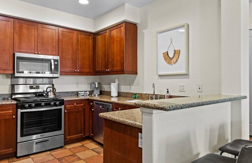 La Quinta Villa | LV105 Upstairs One Bedroom with a Private Balcony Overlooking the Lap Pool/BBQ