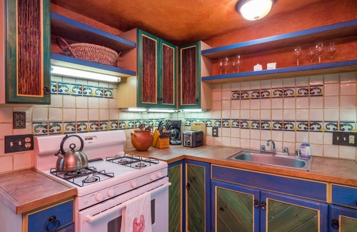 Taos Condo | Mabel's Casita by Velo has Adobe Walls & Hot Tub