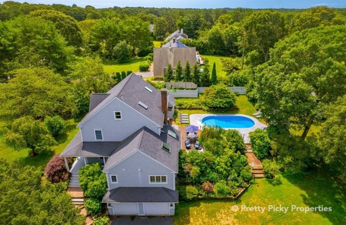 Marstons Mills House | Marvelous Mistic: 474-MM Contemporary Cape House with Pool, Walk to Beach and Village