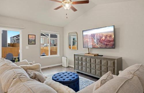 Longmont House | Mead Vacation Rental Fenced Backyard and Fire Pit!