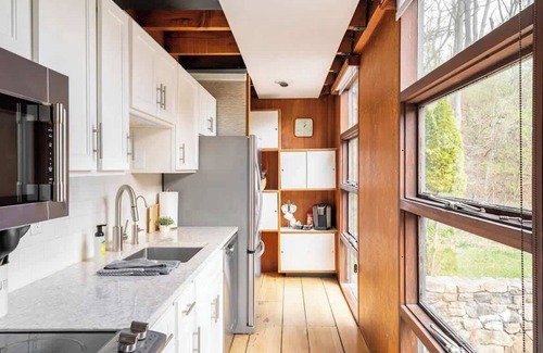 Wernersville House | Mid Century Modern Getaway with secluded hot tub and fire pit.