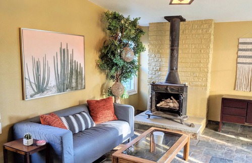 Depot Bench House | MidCentury Modern Downtown Home with Hot Tub by Historic Train Depot