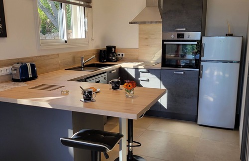 Pinarellu House | Mini villa for 2 persons with beautiful view near natural pools with swimming pool