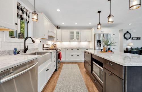 Conway House | Mitten Pines Cabin Hot Tub Fire Pit