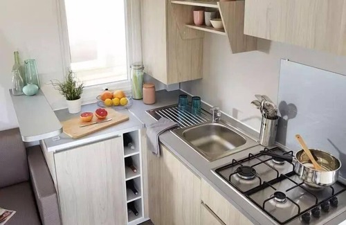 Balleroy House | Mobile home Eva 33 3 bedrooms - 33 m² + semi-covered terrace 6 persons