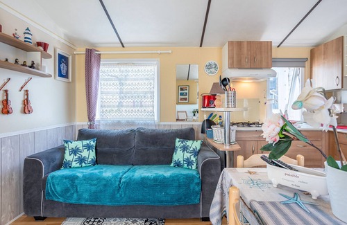 Saint-Hilaire-de-Riez RV Rental | Mobile Home 'Au Calme - Piscine' with Shared Pool and Private Terrace