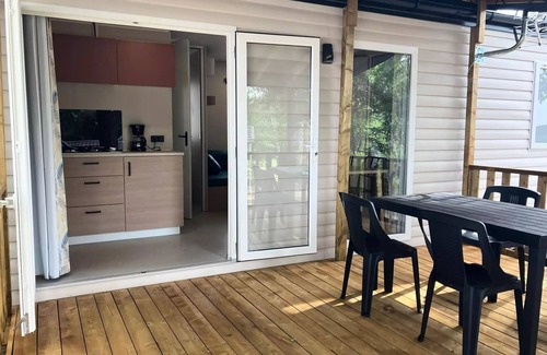 Bollene House | Mobilhome RHONEA- 2 bedrooms + tv + optional air conditioning (2 adults+ 2children) 2 to 4 persons - 2 pers. included in price