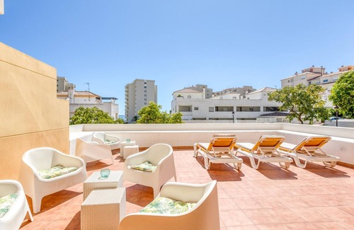 Estepona Apartment | Modern comfort in Estepona: terrace, pools, AC, and Wi-Fi