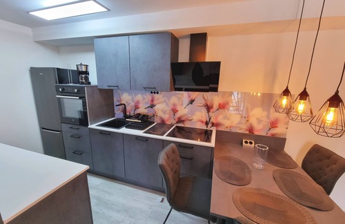 Volkach Apartment | Modern furnished vacation apartment (49 m²) for up to 4 people with whirlpool bathtub