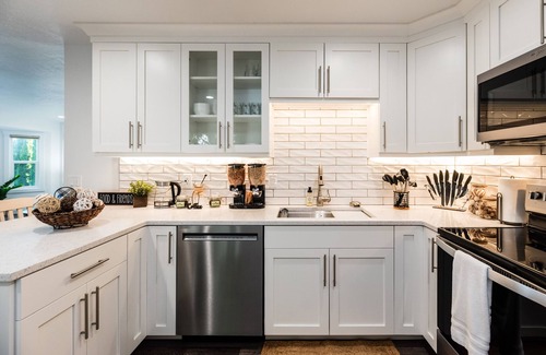 Logan Apartment | Modern hideaway in Logan Utah with changing sand table.