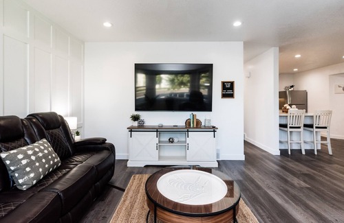 Logan Apartment | Modern hideaway in Logan Utah with changing sand table.