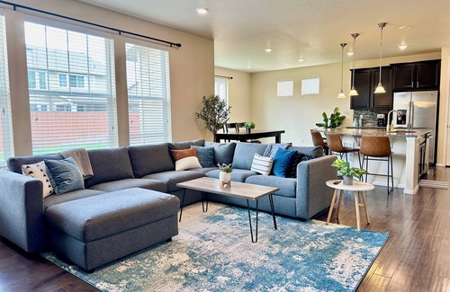 Parker House | Modern Parker Tudor Home w/4 Bed, 3.5 Bath, Office, Fenced Yard & 2 Car Garage