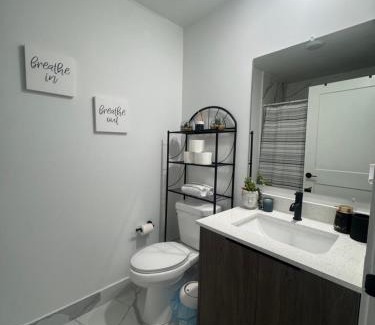 Florida City House | Modern room with kitchen and backyard access