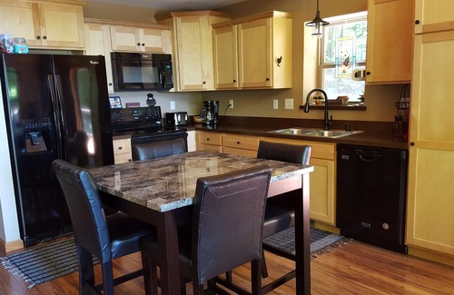 Frankfort House | Modern, secluded house with Crystal Lake views on a forested ridge