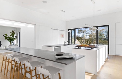 Sagaponack House | Modern-style, clean and sleek home with private pool, open-floor living.