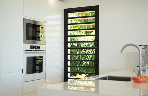 Saint-Francois Villa | Modern villa ZYX with private pool, open-air cinema and 180° sea view