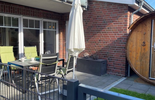 Westeraccumersiel Apartment | Moderne Erdgeschoßwohnung Küstenkäthe mit Sauna