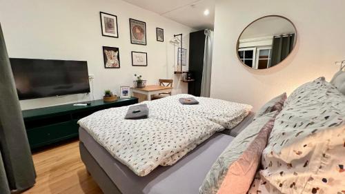 Kittersburg Apartment | Modernes Doppelzimmer mit Bad & AC in Kehl Goldscheuer - 1A Guesthouse