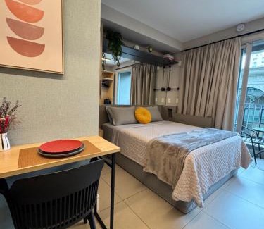 Pinheiros Apartment | Moderno em Endereço Privilegiado, Pinheiros - Faria Lima - Cama Queen