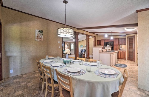 Powell House | Monett Family Ranch Home w/Fireplace & Huge Deck!