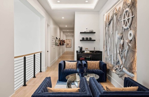 Reunion House | Morlando Three floor rocket ship, luxurious interior, back yard oasis with pool