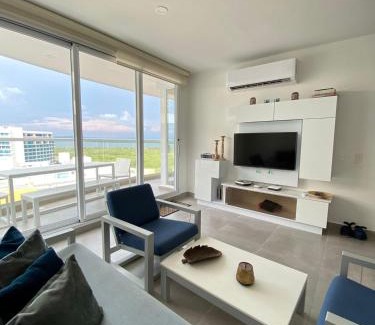 La Boquilla Apartment | Morros Cartagena frente a playa Hotel las Américas Edificio Spiaggia Apto Duplex